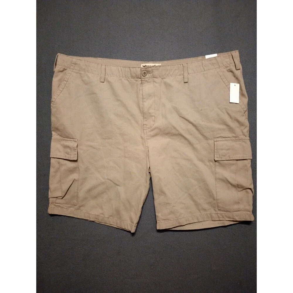 New Wrangler Authentics Men’s Cargo Shorts Tan Size 48